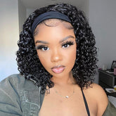 Short Romantic Wave Curly Headband Wig